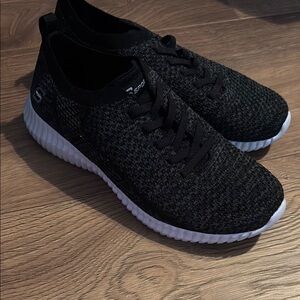 Sport Black Knit Casual Shoes Size 10